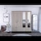 Tuhome Bolton 160 Armoire, 6 Shelves, 2 Door Cabinets, 2 Mirrors, 2 Drawers, Rod, Black/Light Gray CWZ5951 - alternate 7